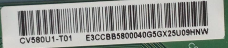 T-CON PARA TV HISENSE / NUMERO DE PARTE E3CCBB580004 / CV580U1-T01 / E3CCBB5800040G / PANEL HD580Y1U92-L2\S0\SM\ROH / DISPLAY CV580U1-T01 REV:02 / MODELOS 58R6E3 / 58A6HV - Imagen 2